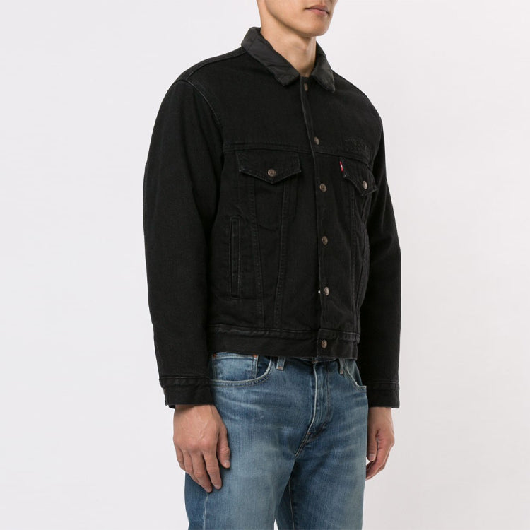 Supreme FW18 Levis Quilted Reversible Trucker Jacket Black SUP-FW18-762