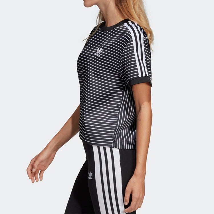 (WMNS) adidas originals 3 Stripes Printing Black DU9869
