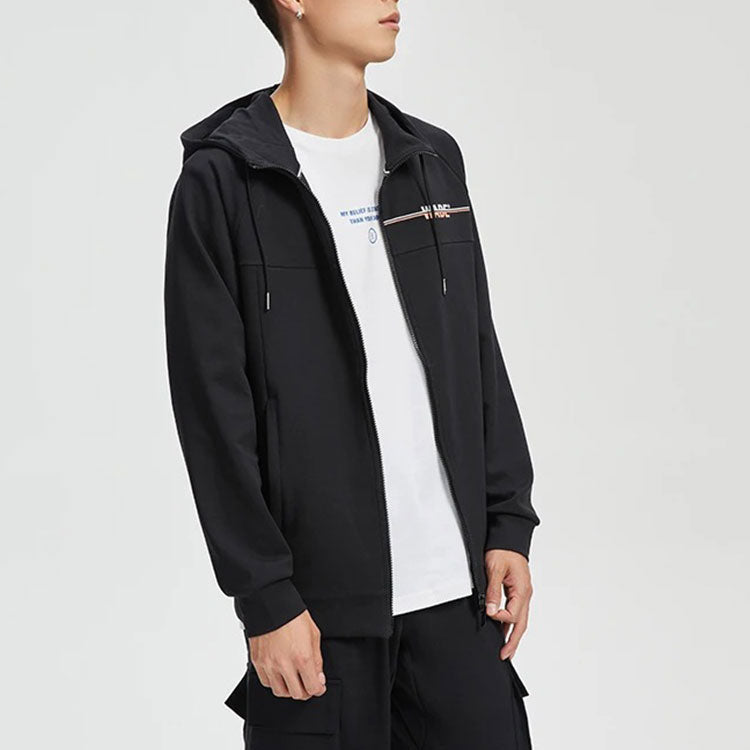 Li-Ning Way Of Wade Logo Full Zip Hooded Jacket 'Black' AWDR429-1