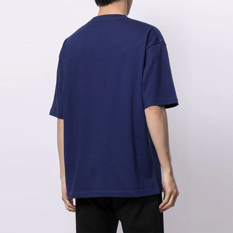 Men's Balenciaga SS21 Logo Printing Alphabet Short Sleeve Blue 612966TIV545400