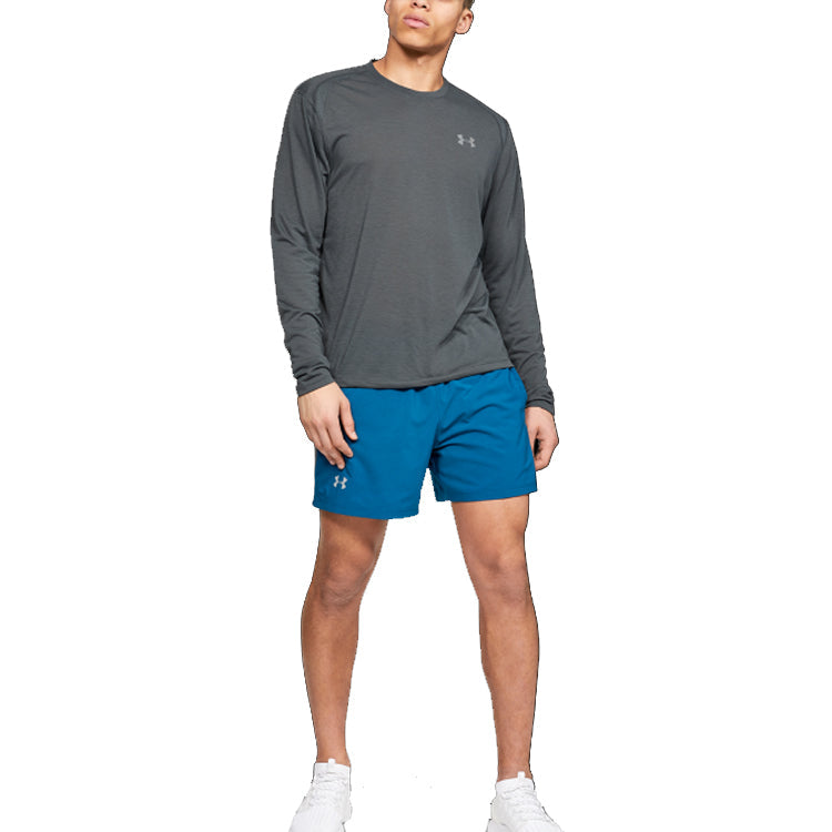 Men's Under Armour Mesh Running Long Sleeves Gray 1326584-012