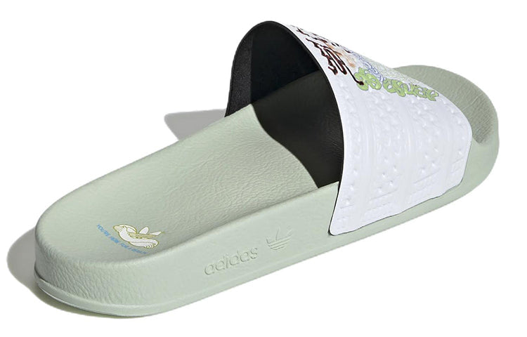 adidas Adilette Slides 'Linen Green White' HR0095