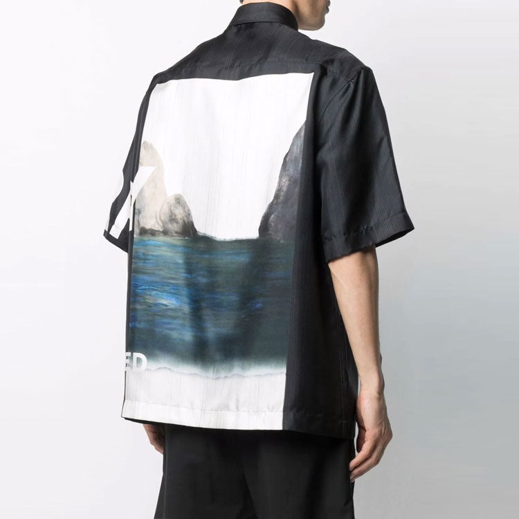 Burberry SS21 Logo Mermaid Printing Shirt Male Black 45676061