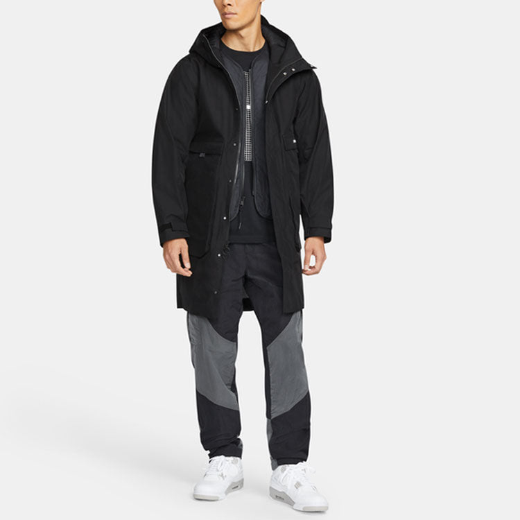Men's Air Jordan Gore-Tex 2-In-1 Detachable Stay Warm Hooded Big Pocket Padded Black Jacket DC0063-010