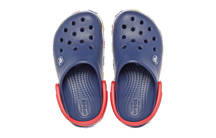 (PS) Crocs Mickey Outdoor Flat Heel Sports Deep Blue Sandals 207077-410