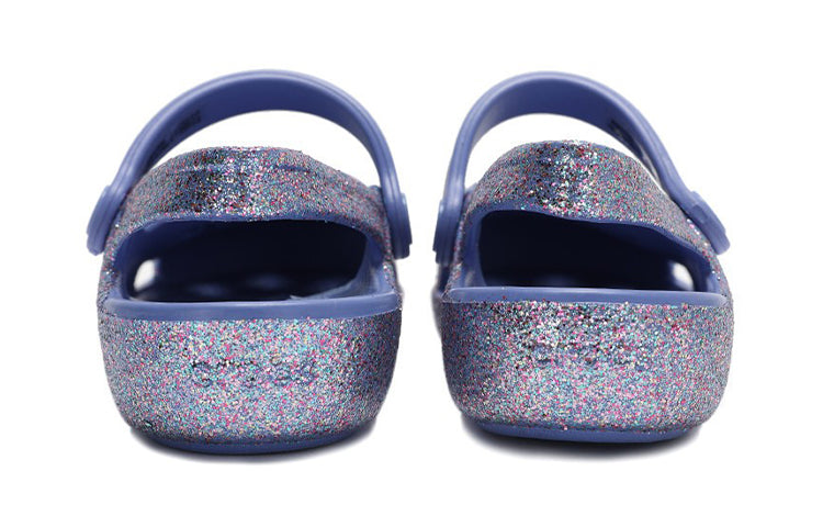 (PS) Crocs Outdoor Flat Heel Shiny Sports Blue Sandals 206370-434