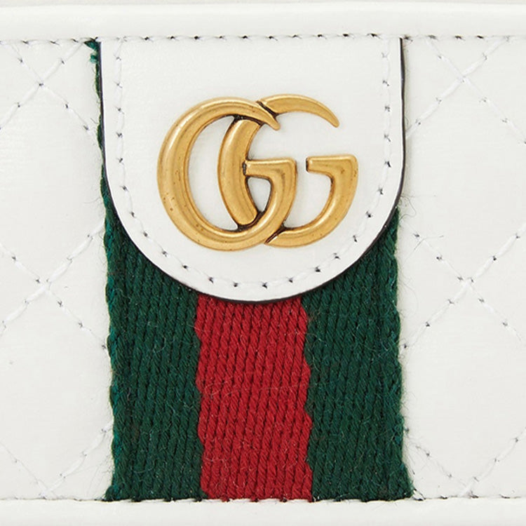 (WMNS) Gucci Cowhide Card Package White/Red/Green 536454-0YKBT-9179