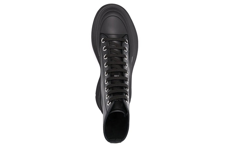 (WMNS) Alexander McQueen Tread Slick High-Top Boots 'Black' 679529WIABD1000