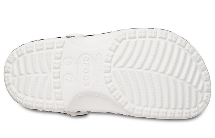 Crocs Classic Clog animal Printing Beach Sandals Black White 206676-1DE