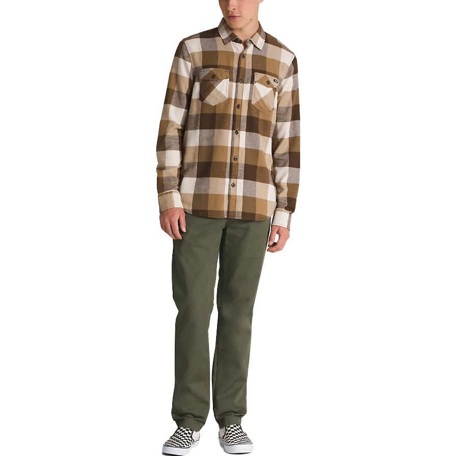 Vans Box Flannel Long Sleeve Buttondown Shirt 'Demitasse' VN000JOGDFH