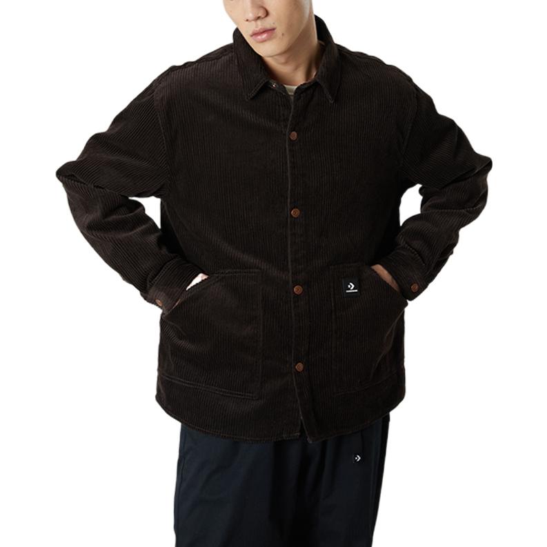 Converse Corduroy Button Shirt Asia Sizing 'Dark Brown' 10024006-A03