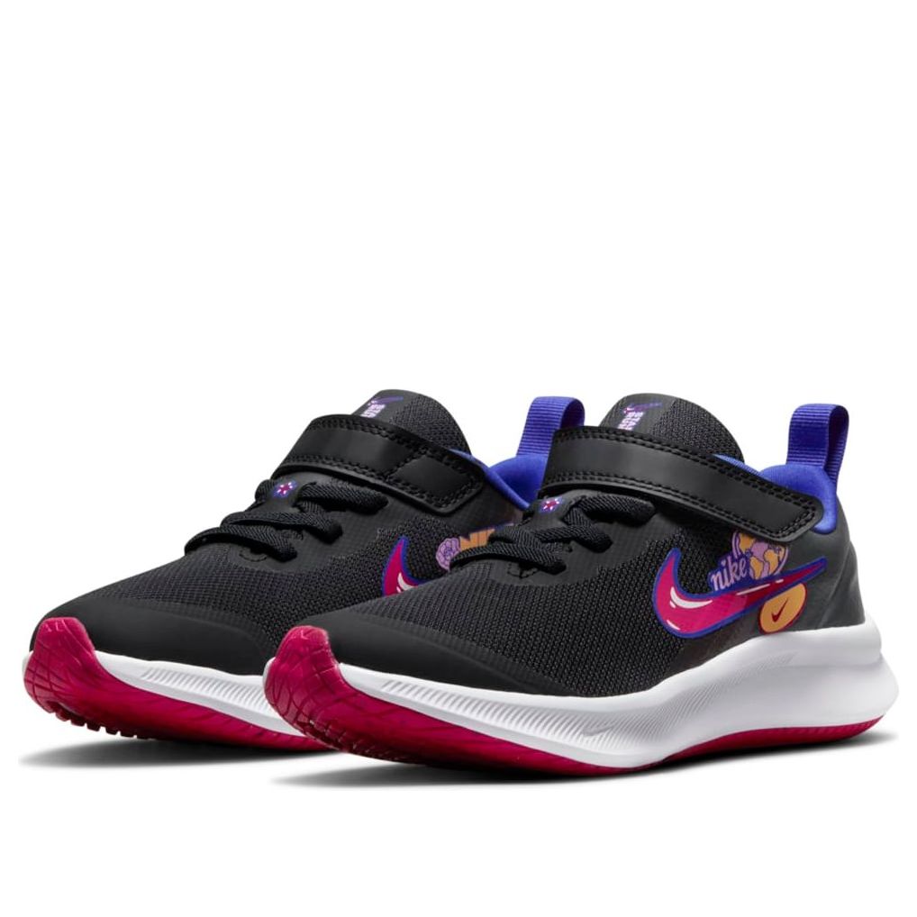 (PS) Nike Star Runner 3 SEVelcro 'Black Pink Rise' DJ4697-013