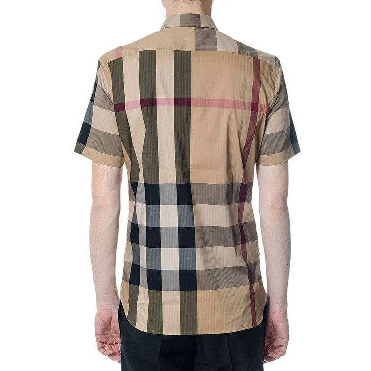 Men's Burberry Short Sleeve Casual Plaid Shirt 40458371