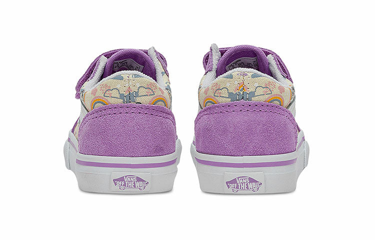 Vans Old Skool V Low Top Casual Skate Shoes Td Purple 'Pink White' VN0A4VJJBD9