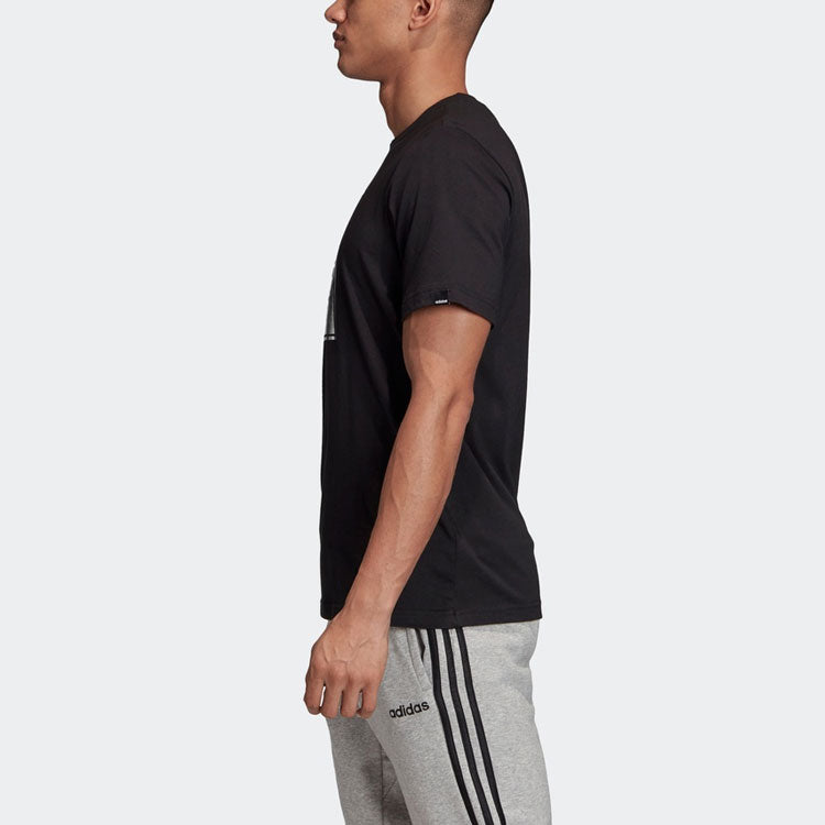 adidas M Lg Bx Fl T Logo Printing Sports Short Sleeve Black GD5929