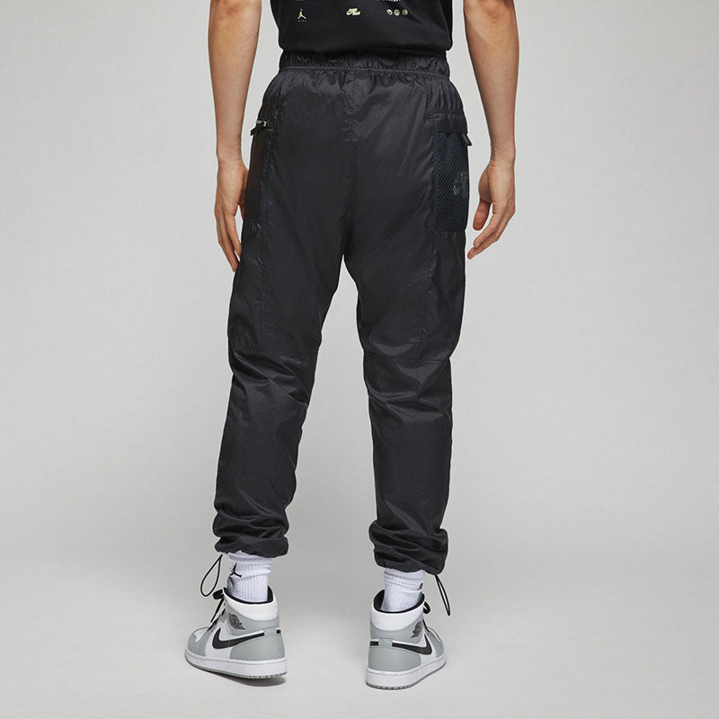 Men's Air Jordan Solid Color Logo Training Casual Bundle Feet Sports Pants/Trousers/Joggers Black DM1870-010