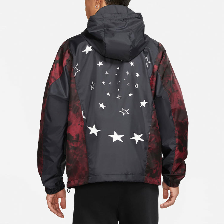 Men's Jordan Legacy AJ6 Lightweight Hooded Woven Jacket Gym Red DD5234-010