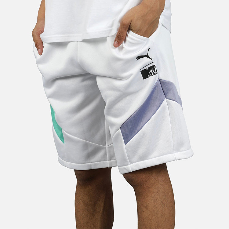 PUMA X MTV Colorblock Casual Shorts 'White' 579815-02