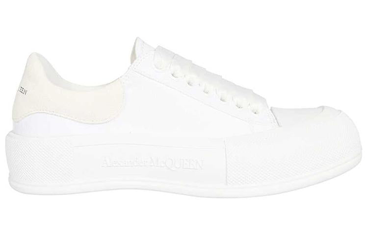 (WMNS) Alexander McQueen Deck Skate Plimsoll Shoes 'White' 697120W4MV79000