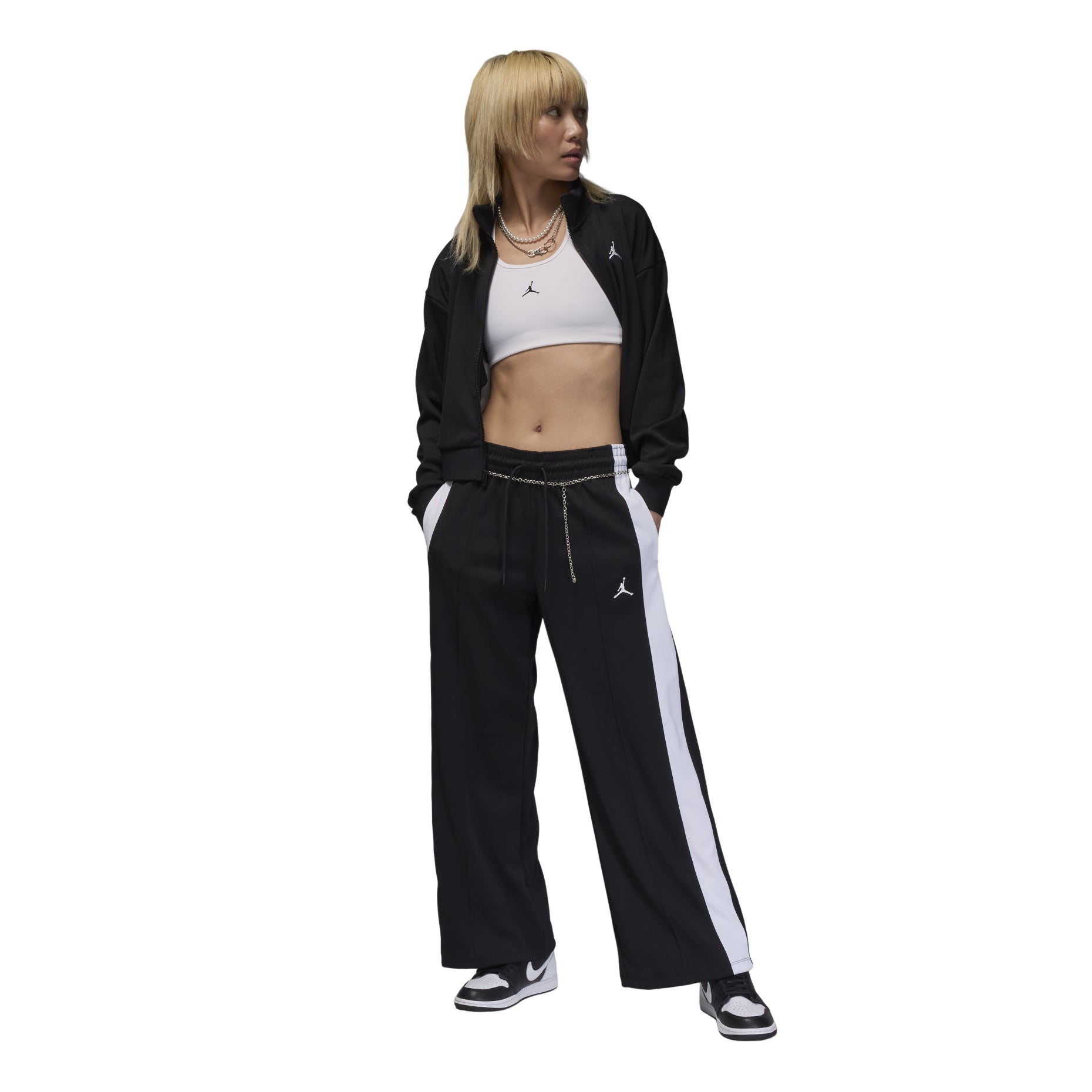 (WMNS) Air Jordan Knit Track Pants 'Black' FV7102-010