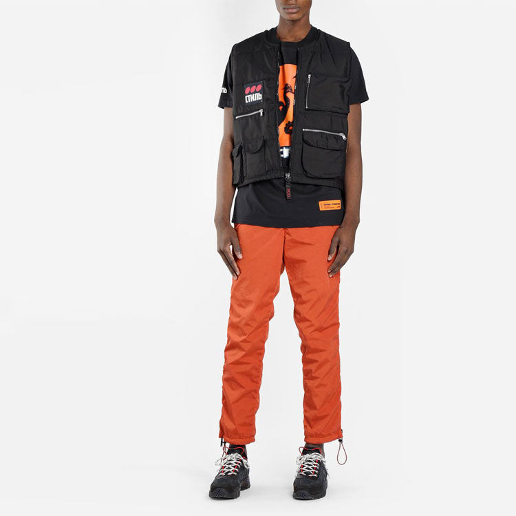 Men's HERON PRESTON Pattern Short Sleeve Black HMAA004F197600030488