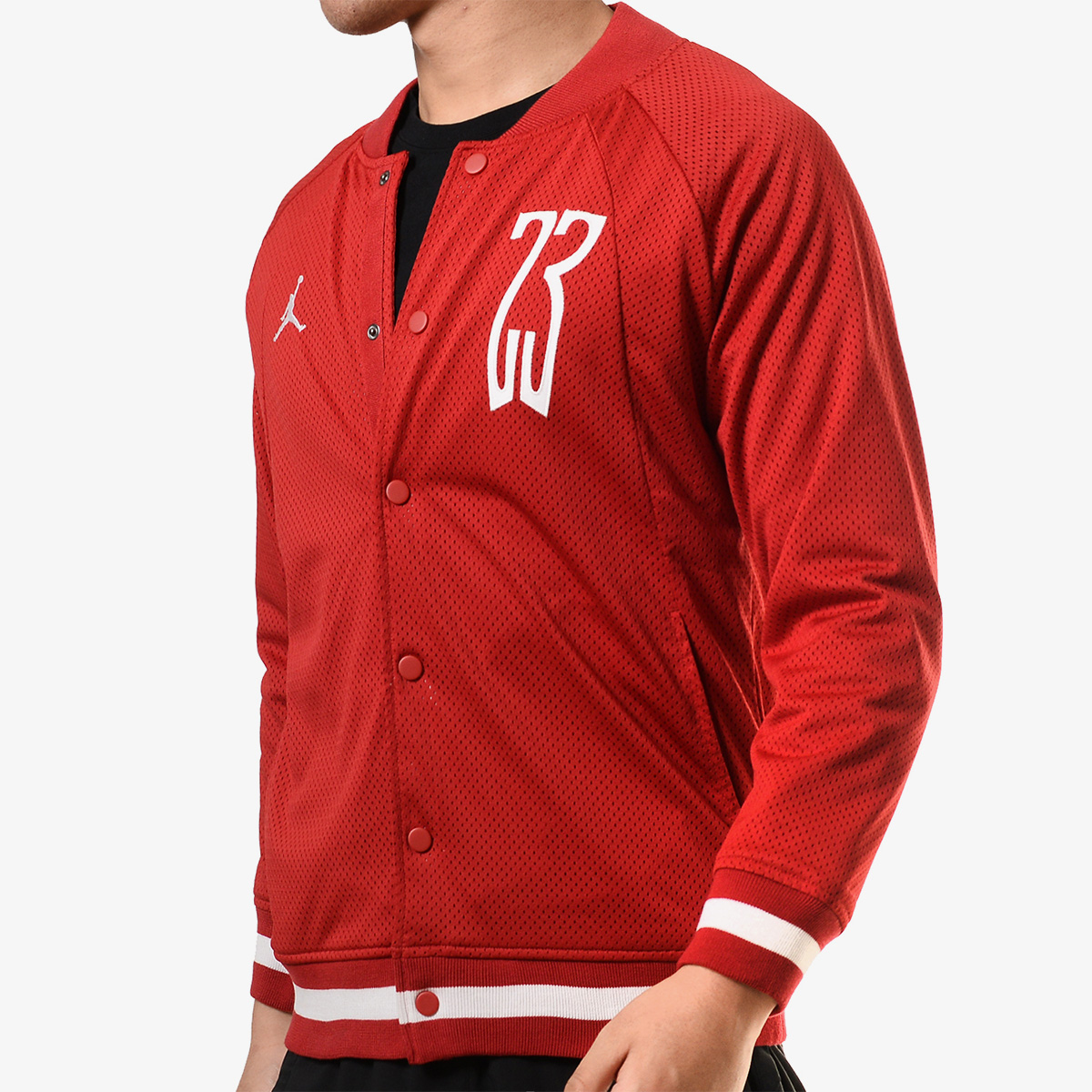 Air Jordan 14 Retro Last Shot Mesh Bomber Jacket 'Red White' AQ0617-687