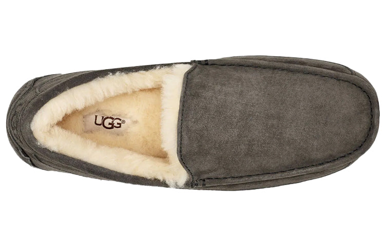 UGG Ascot Slipper Cozy Fleece Lined Athleisure Casual Sports Shoe Gray 1101110-CHRC