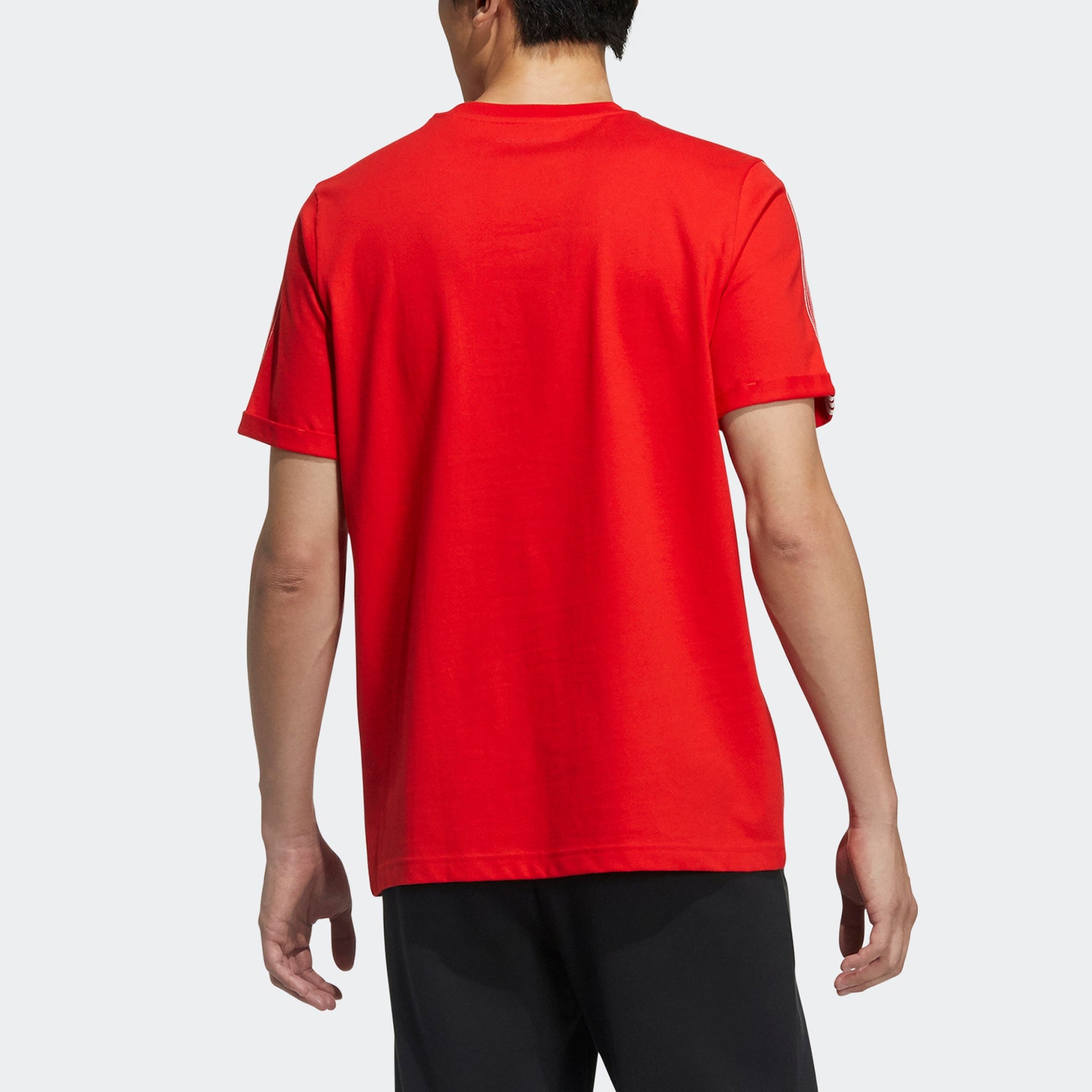 adidas neo x Crossover M Cny Ww Tee Sports Cartoon Printing Pattern Round Neck Short Sleeve Red GP5745