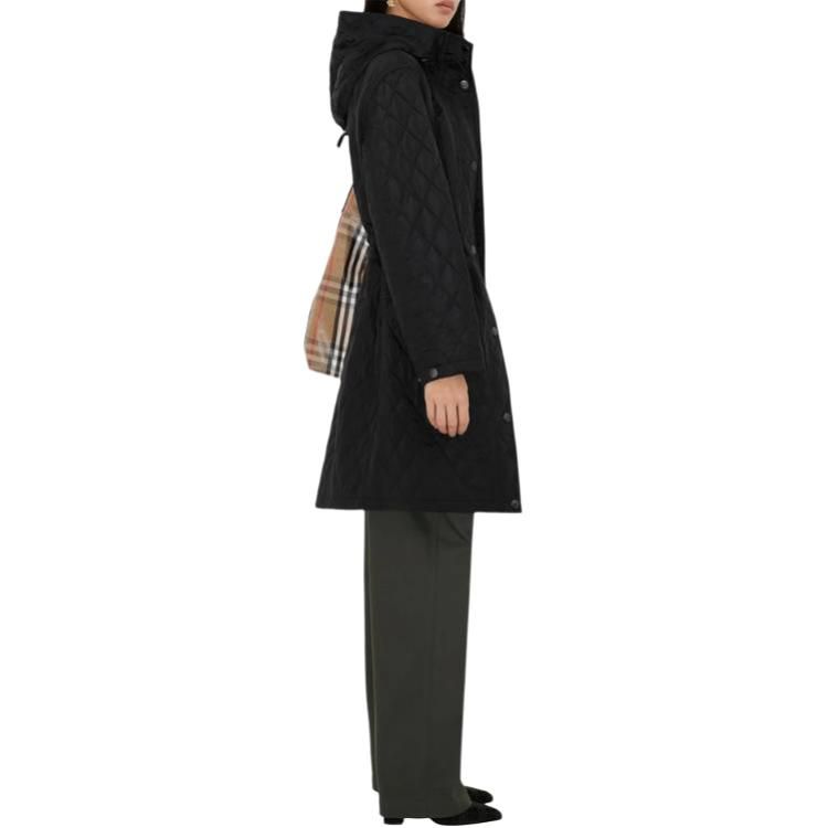 (WMNS) Burberry 25 Quilted Nylon Hooded Coat 'Black' 81103251