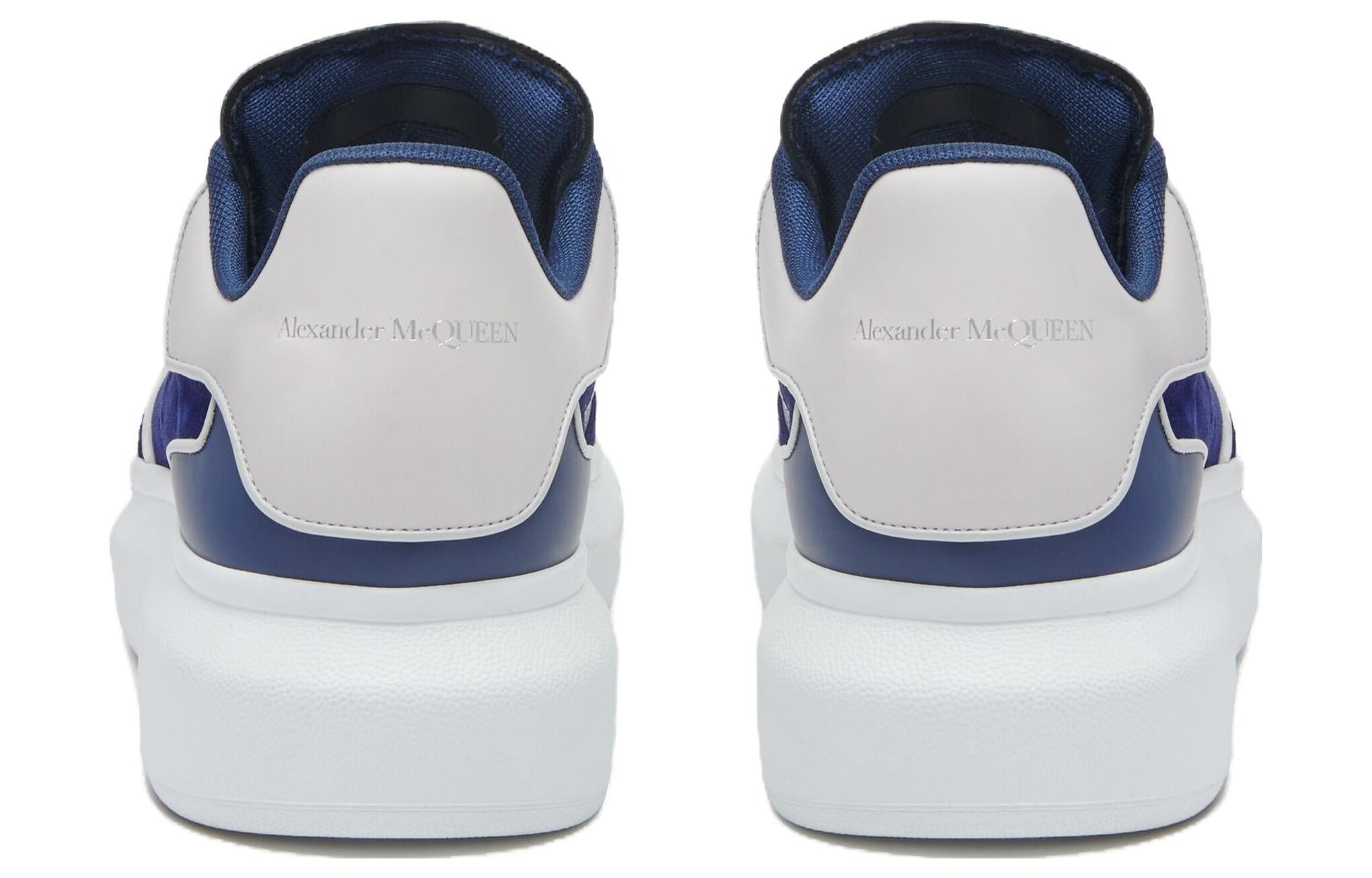 Alexander McQueen Oversized Leather Sneakers 'Blue White' 777300WIEM44699