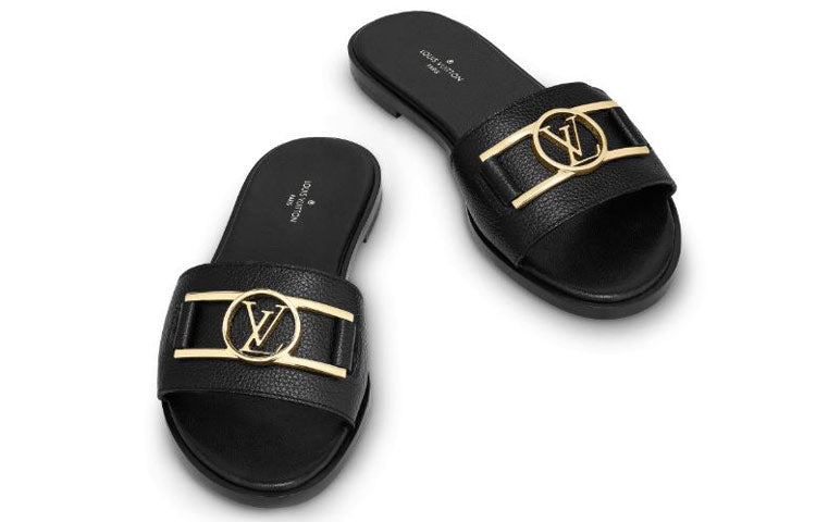 (WMNS) LOUIS VUITTON Lock It Slides 'Black' 1A64YP