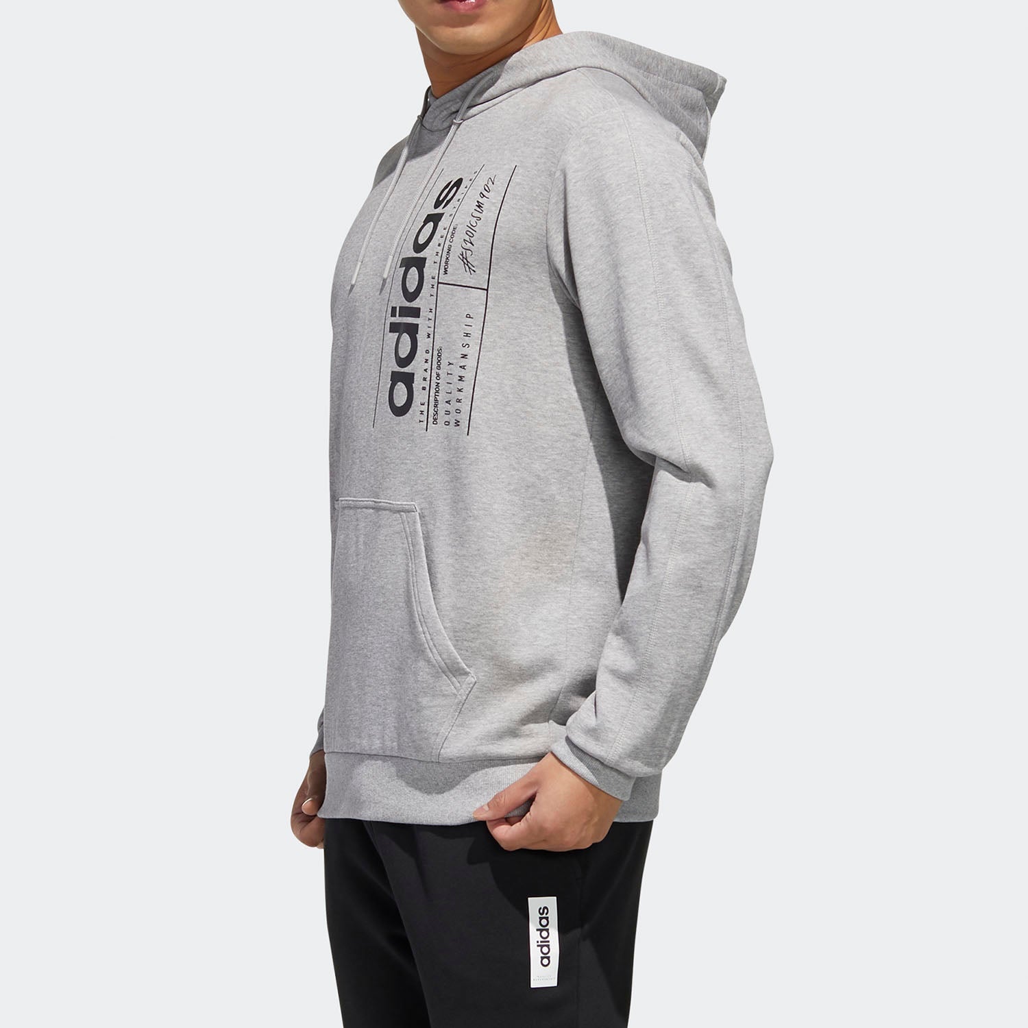 Men's adidas Casual Sports Pullover Gray FM6091