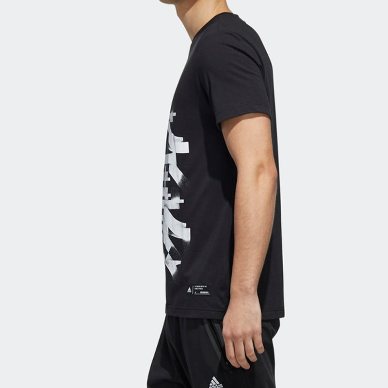 adidas Kc Tee Os Sports Round Neck Short Sleeve Black DY8709