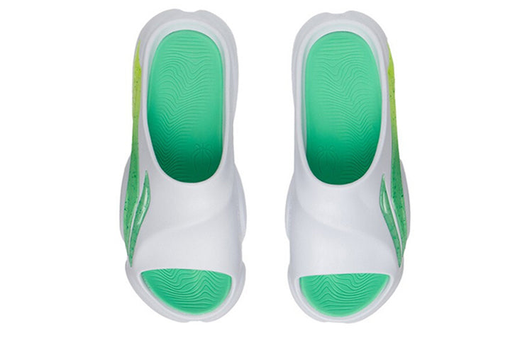 (WMNS) Li-Ning 8 PE Courtside Sport Slides 'White Green' ABTS010-14