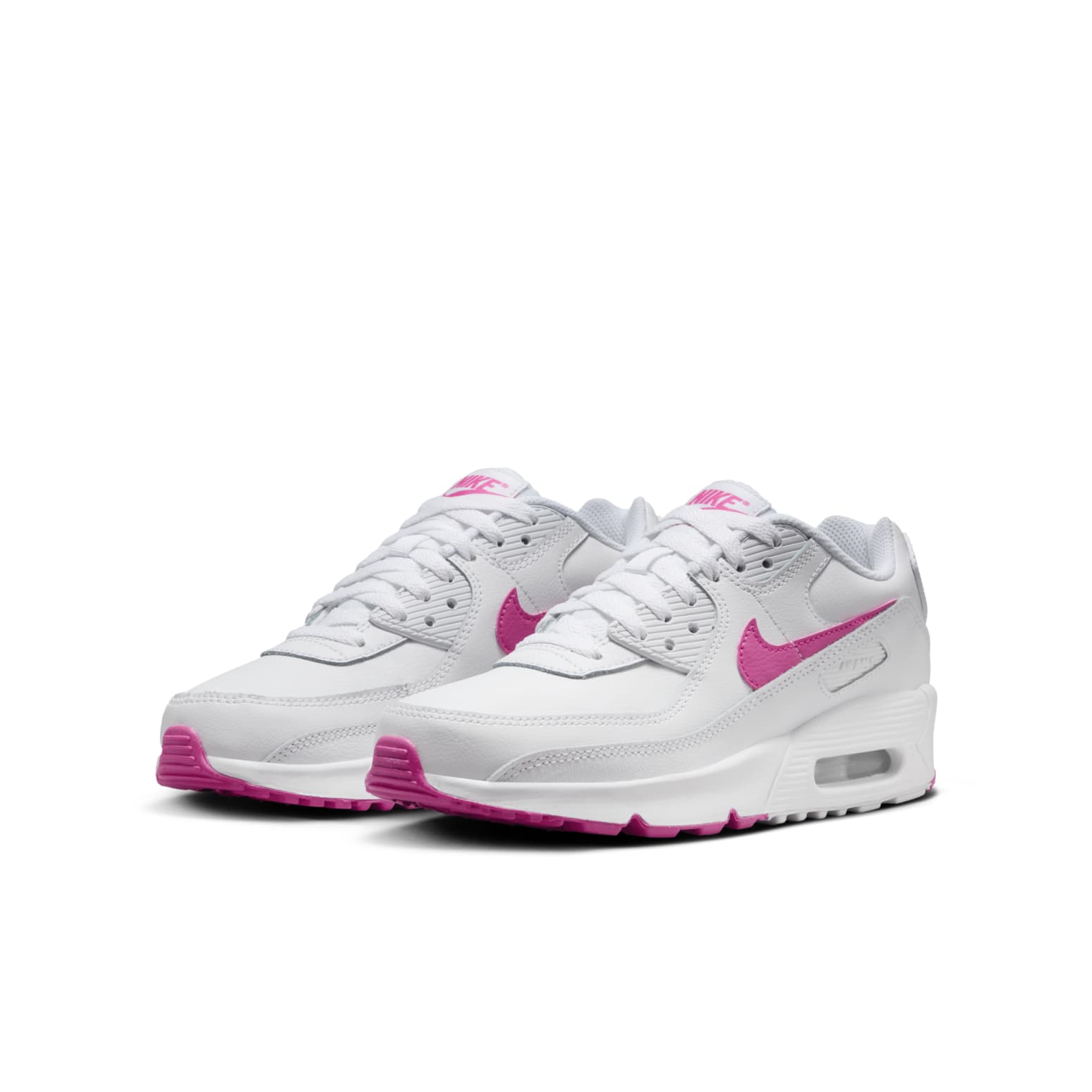 (GS) Nike Air Max 90 'White Laser Fuchsia' HF6358-101