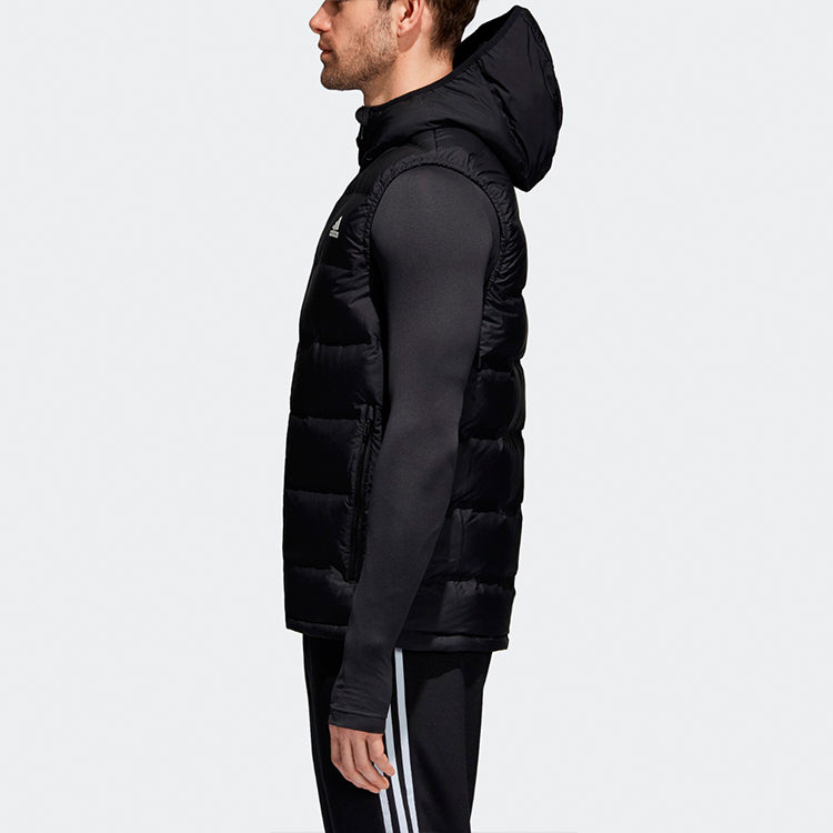 adidas Helionic Hooded Down Vest Men Black BQ2006