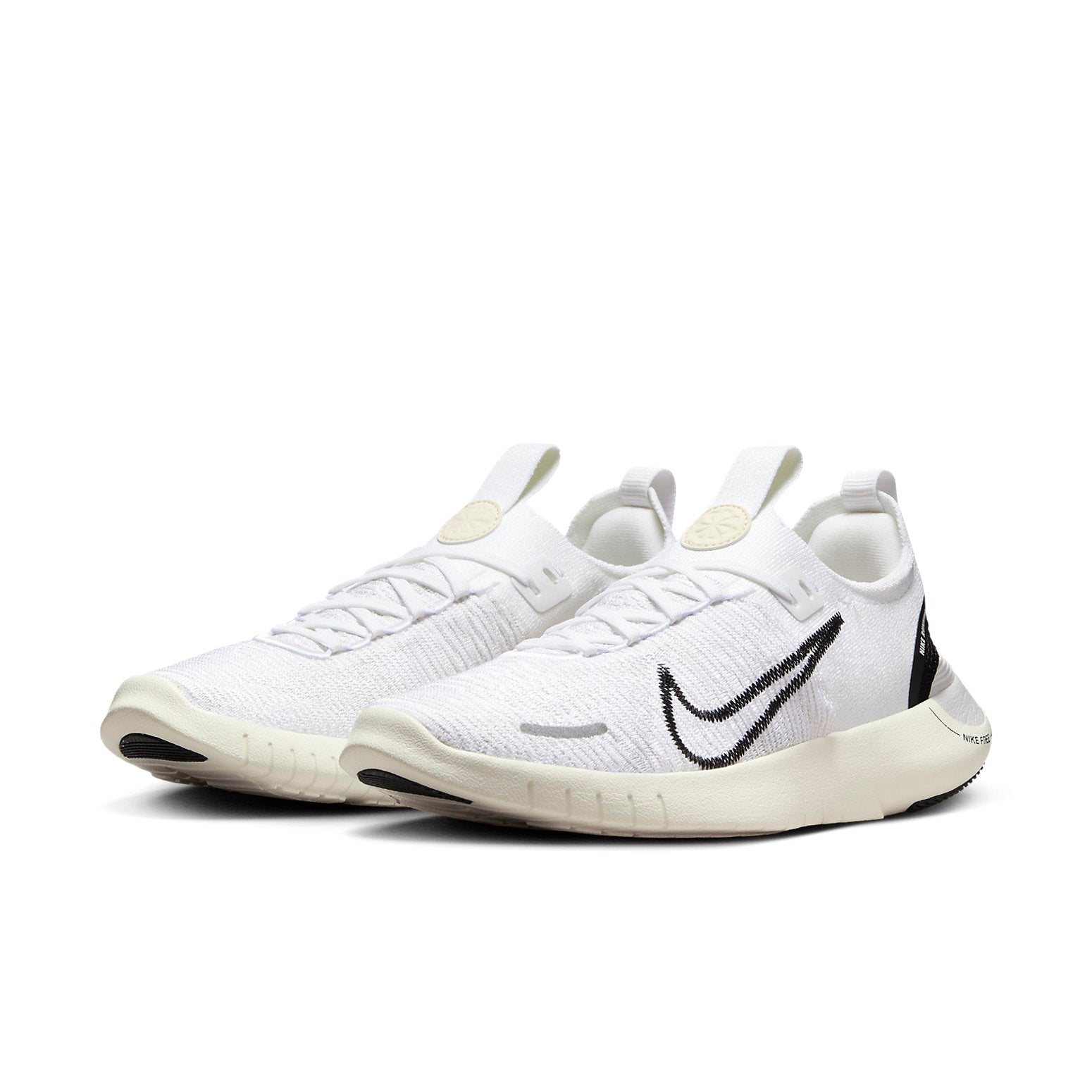 (WMNS) Nike Free RN NN Road Running Shoes 'White Coconut Milk Photon Dust Black' DX6482-100