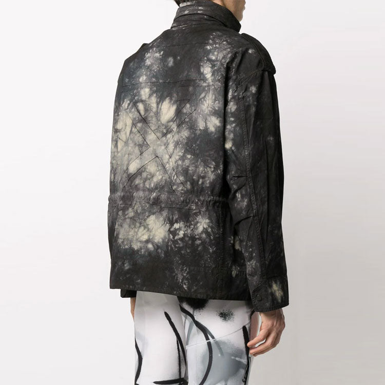 Off-White New Field Tie Dye Jacket Loose Fit Dark Green OMEL010S20H860536100