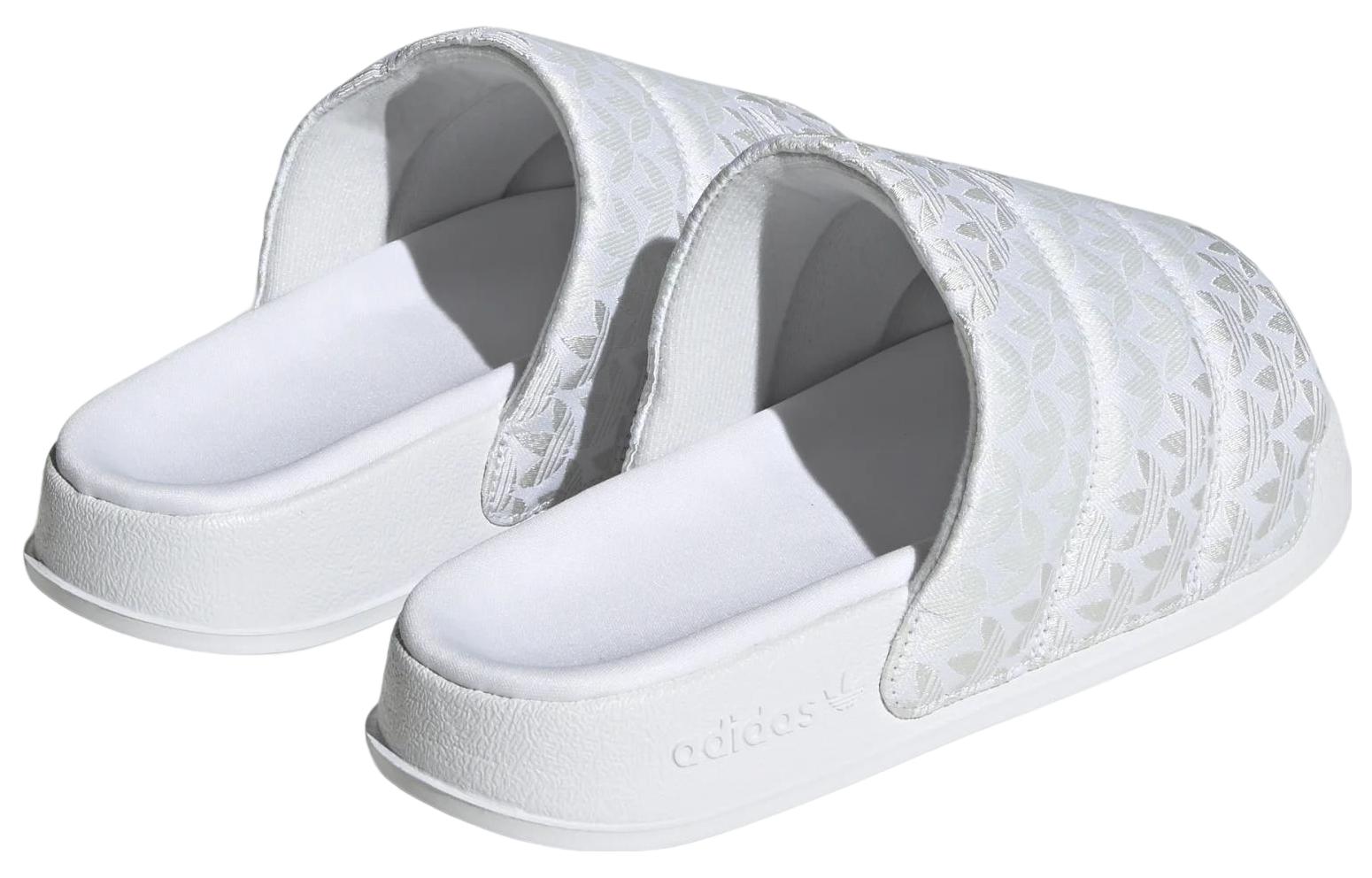 (WMNS) adidas Adilette Essential Slides 'Trefoil Monogram - White' HQ6070