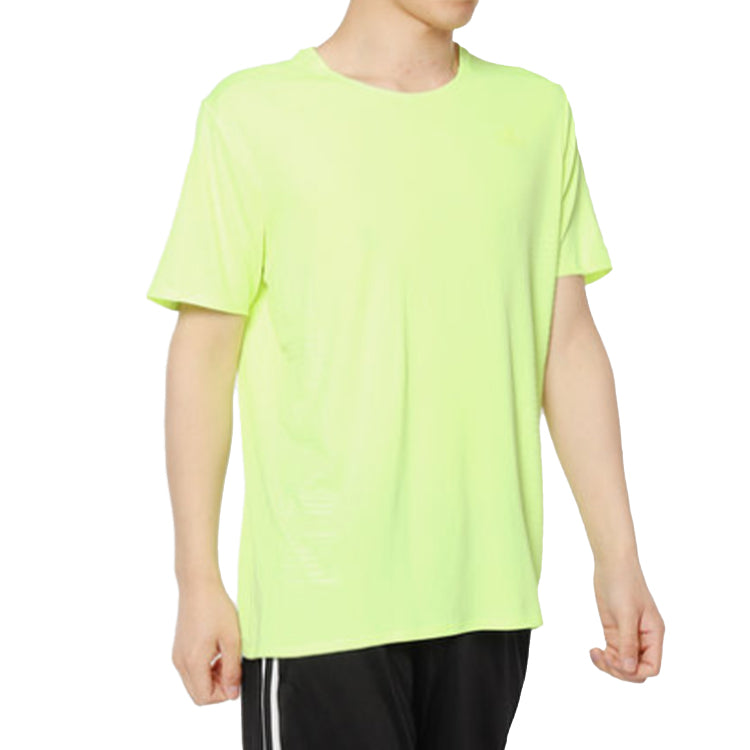 adidas Running Sports Round Neck Short Sleeve Fluorescence Yellow DQ1850
