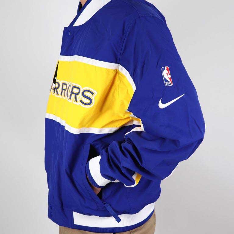 Nike NBA Golden State Warriors Basketball Sports Colorblock Jacket Blue AJ9152-495