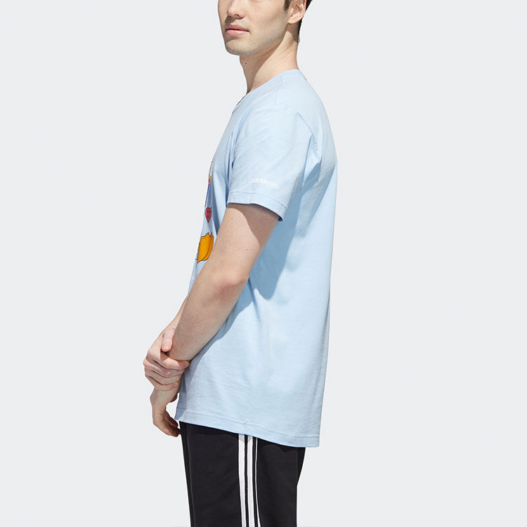 adidas neo x Disney Crossover Casual Sports Cartoon Short Sleeve Pink Blue GJ5638