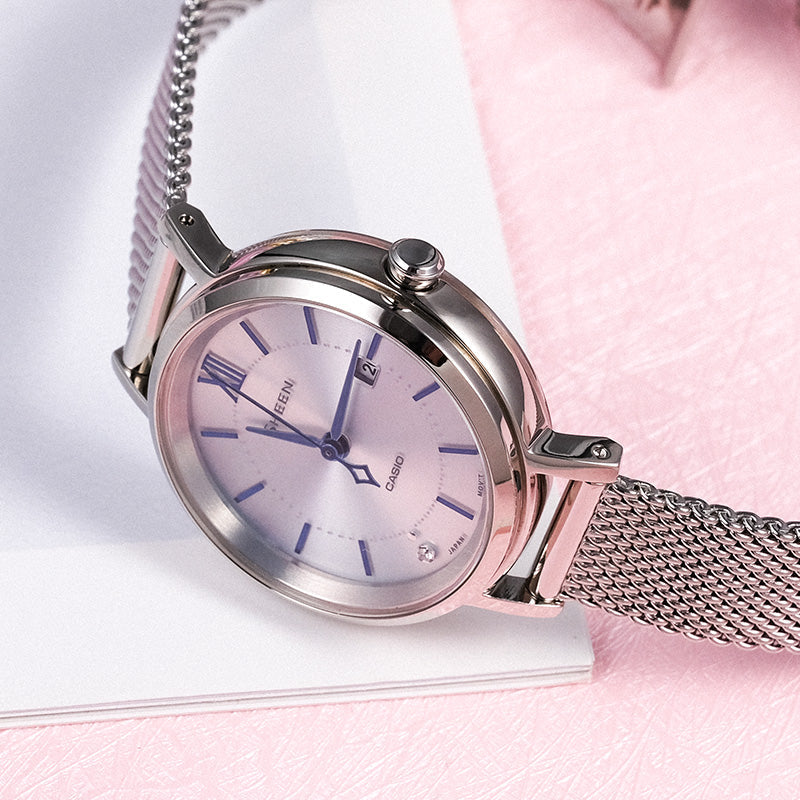 CASIO SHEEN Solar Powered Quartz Waterproof Sapphire Crystal Silver Analog SHS-D300M-7APR