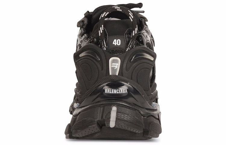 (WMNS) Balenciaga Runner Sneakers 'Black Mesh and Nylon with clear multicolor deco' 677402W3RB11000