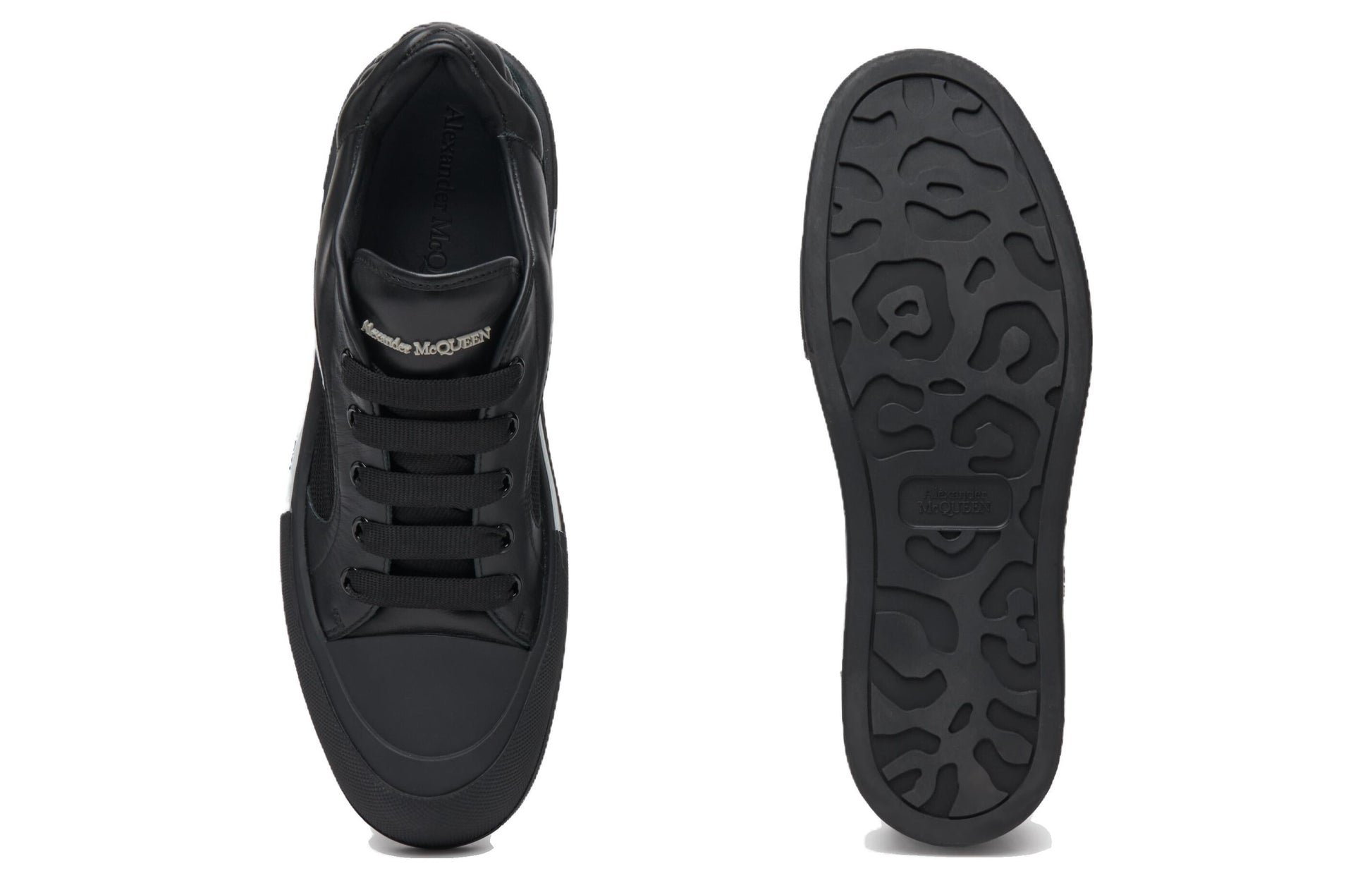 Alexander McQueen Skate Deck Plimsoll Shoes 'Black White' 777241W4SS31070