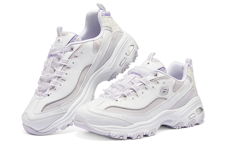 (WMNS) Skechers D'Lites 1.0 'White Purple' 896738-WLV
