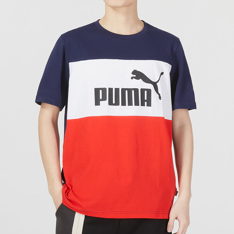 PUMA Ess Colorblock Logo Tee 'Red' 677859-06
