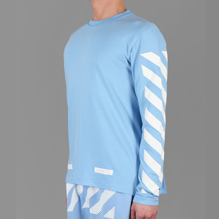 Off-White C/O 13 Alphabet Stripe Long Sleeves Unisex Blue o 13T AU2001-03-03