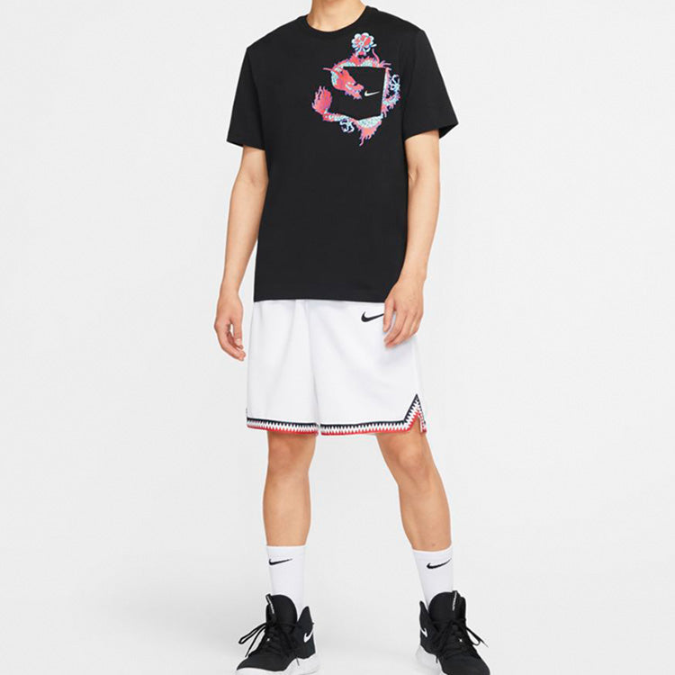 Nike Exploration Pattern Basketball Pocket Short Sleeve Black CV1047-010