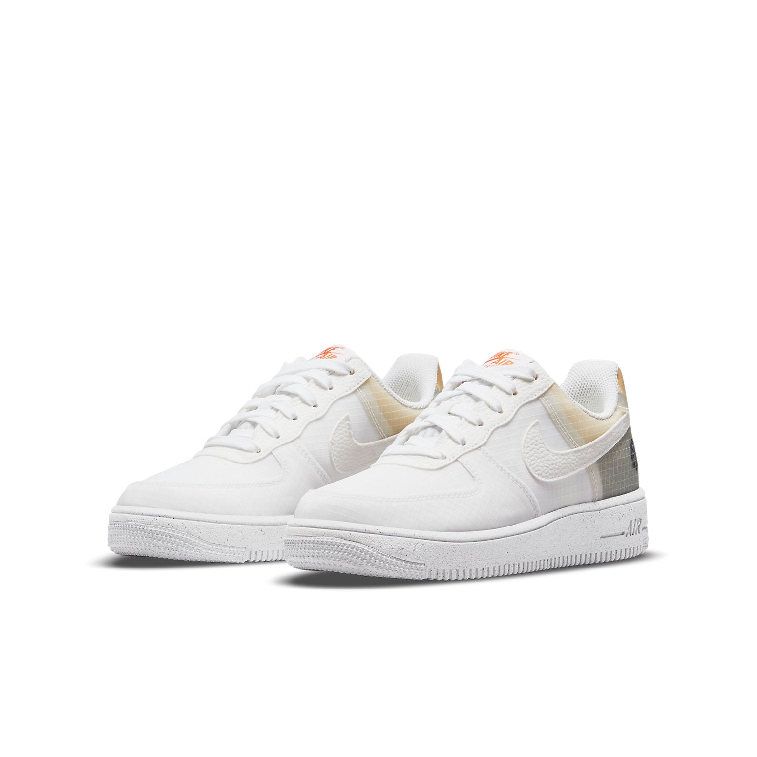 (GS) Nike Air Force 1 Crater 'Move To Zero - White Orange' DH4339-100